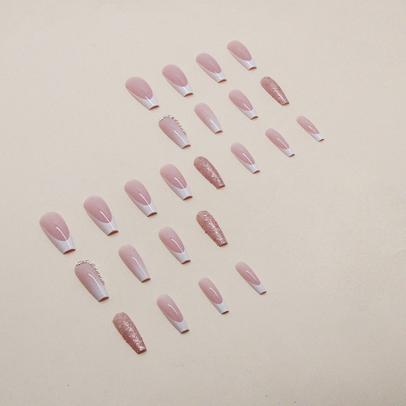 Venta al por mayor de plástico francés degradado Nail Art Chips